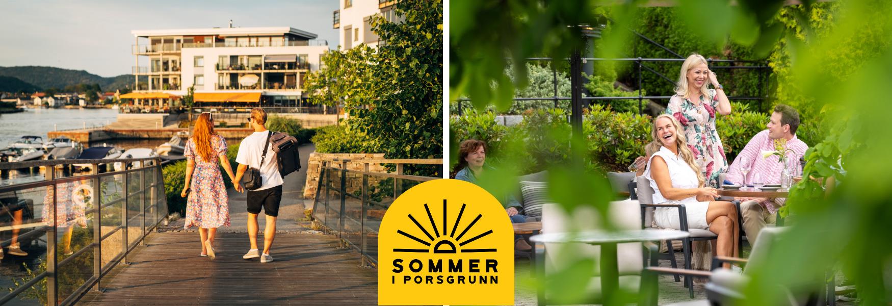 bildecollage av 2 bilder fra Porsgrunn