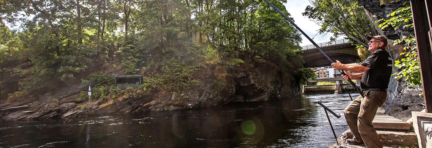 Laksefiske i Klosterfoss