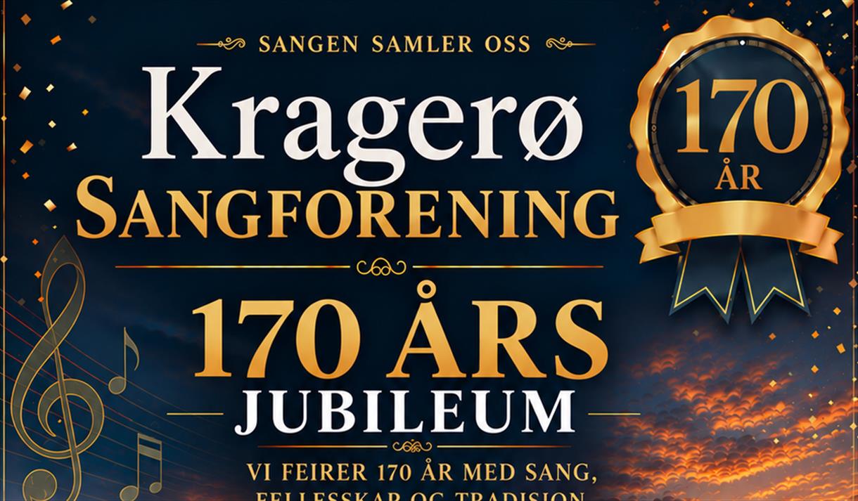 Plakat til "Kragerø Sangforening blir 170 år"