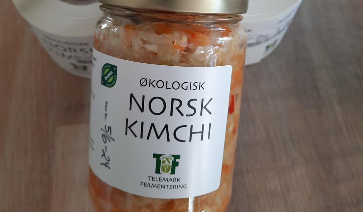 Glass med Norsk kimchi fra Telemark fermentering