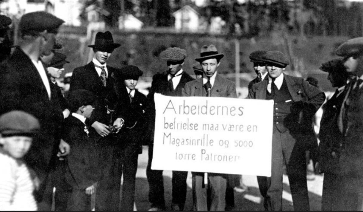 Fra 1.mai-feiring Notodden 1918