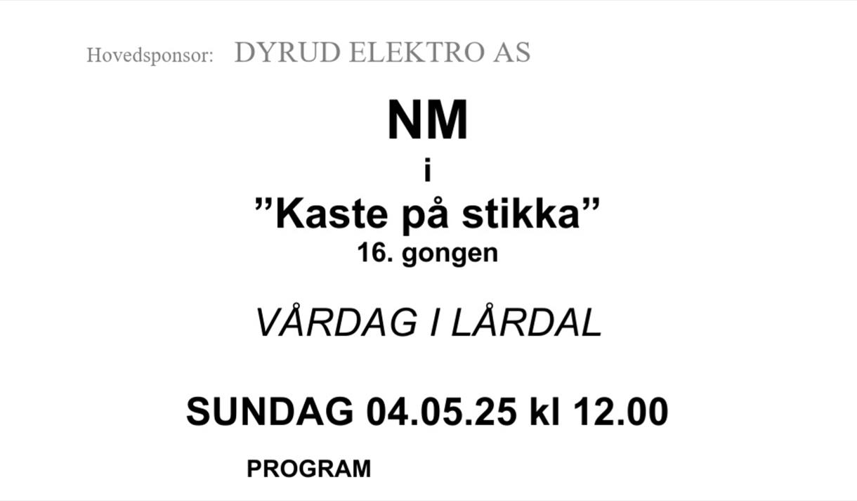 plakat til NM i "kaste på stikka"