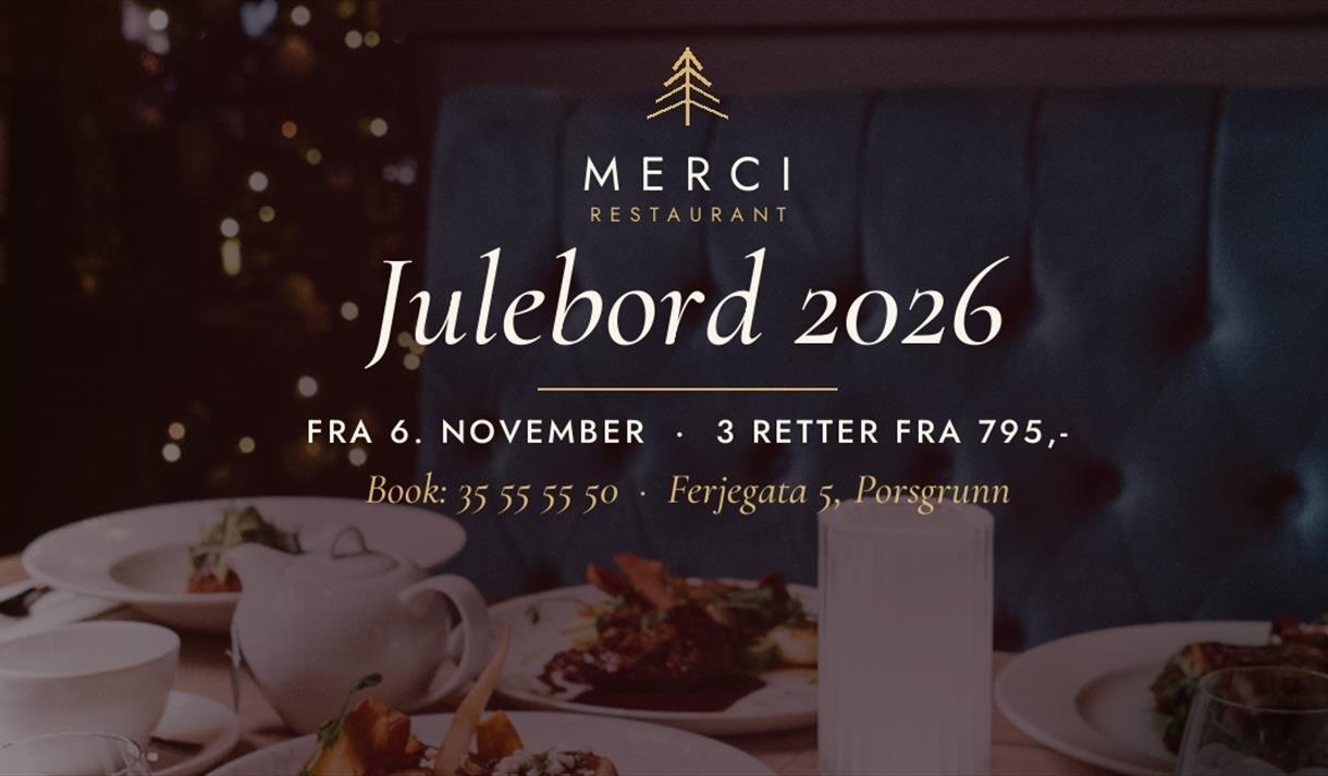 Julebord 2026 hos Merci i Porsgrunn
