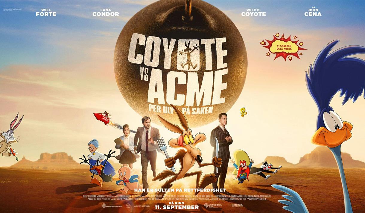 Plakat til "Coyote vs. Acme - Per Ulv på saken"