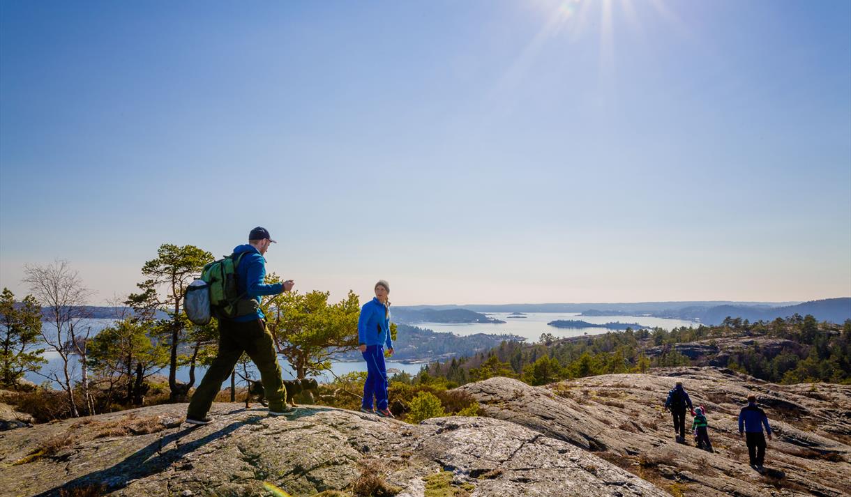 Kyststien går langs sjøkanten der det er mulig, men har gode svinger inn i skogen eller over en fjellrygg (f.eks. Hegrefjell) der det er behov for det.