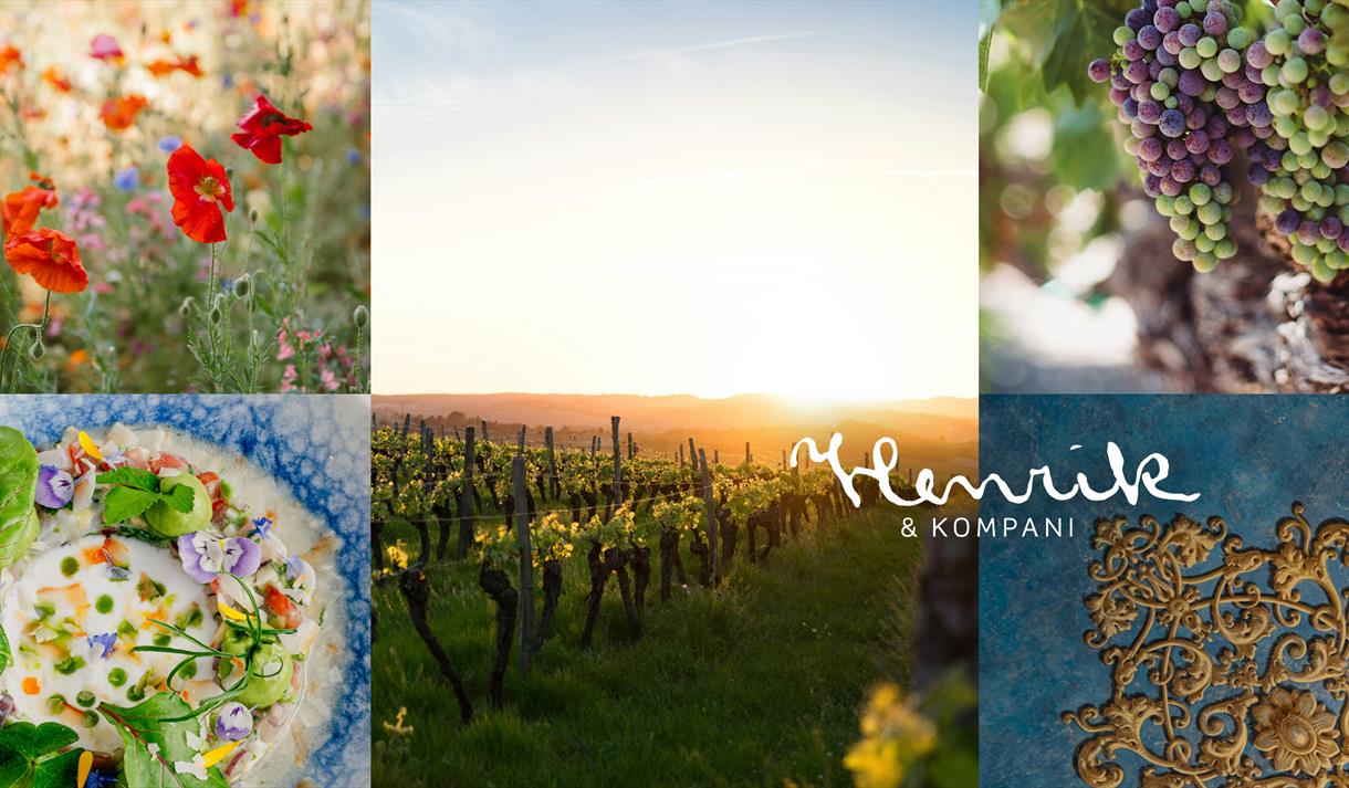 plakat til "Sommermeny og vinsmaking"