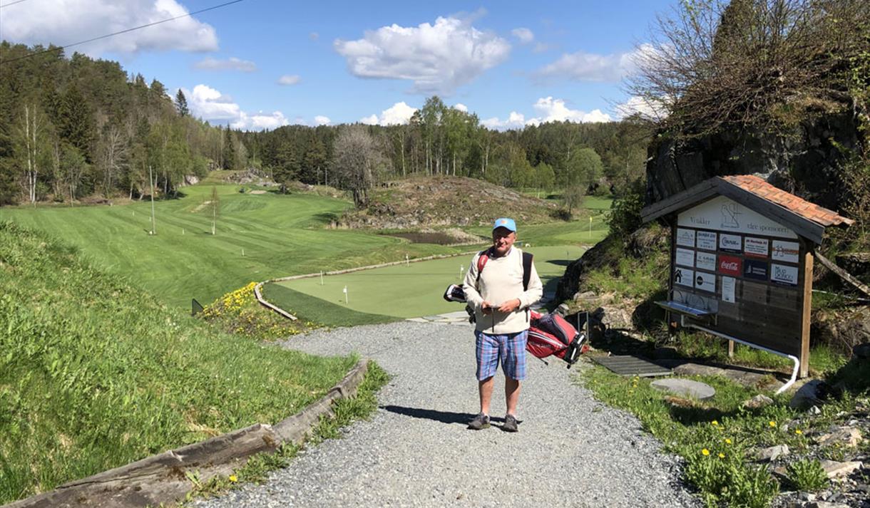 mann på Bamble golfklubb