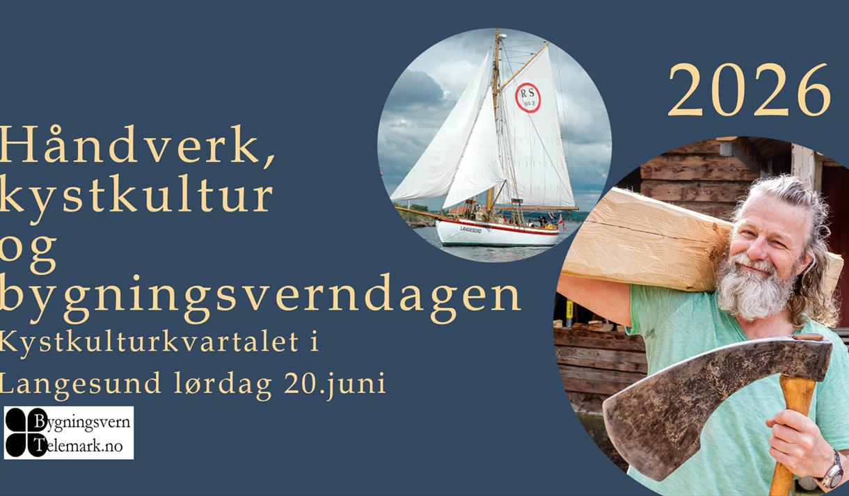 Håndverk, kystkultur og bygningsvern arrangeres av Bygningsvern Telemark i samarbeid med Langesundsfjordens kystlags på Kystens dag.