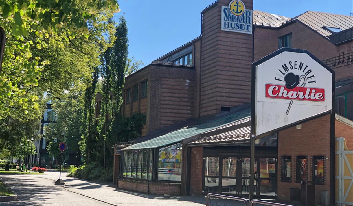 bygg og fassade på Filmsentret Charlie i Porsgrunn