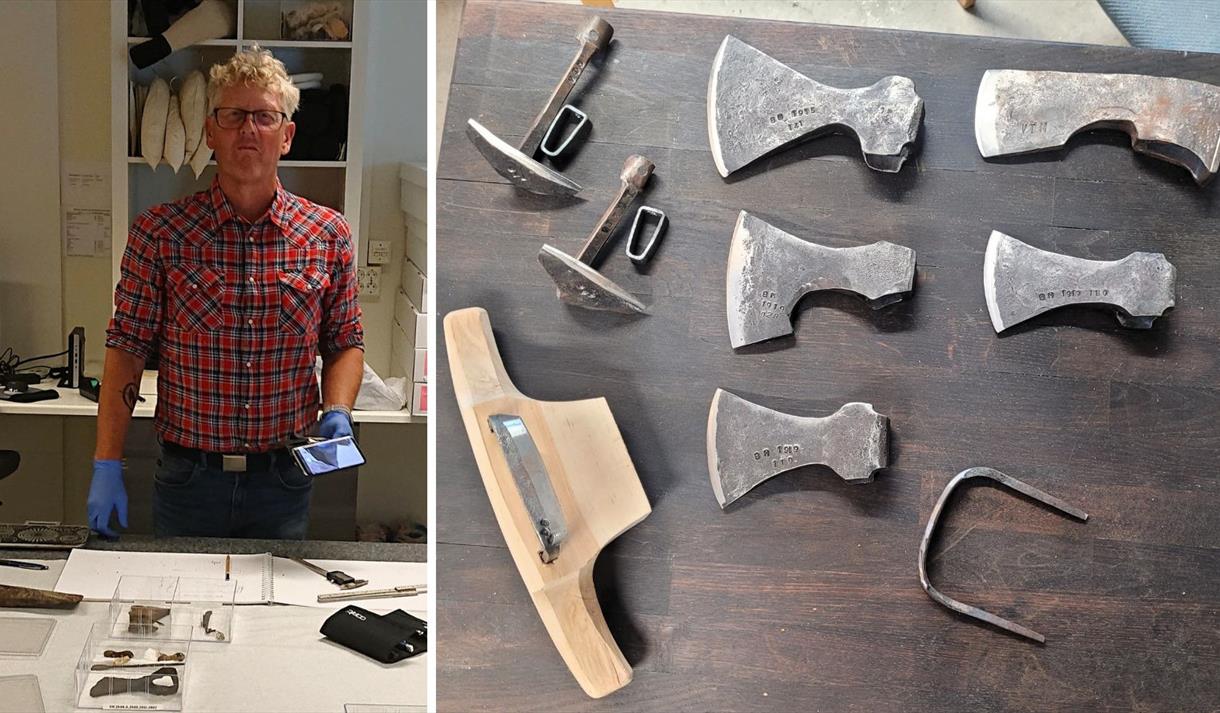 Handverkarsamling om verktøy og smiing av verktøy, Bygningsvern Vest-Telemark museum