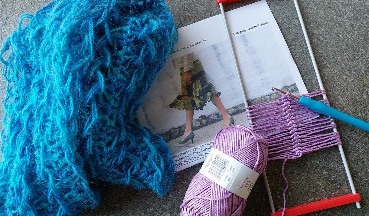 Eksempel på handverksteknikken gimping.