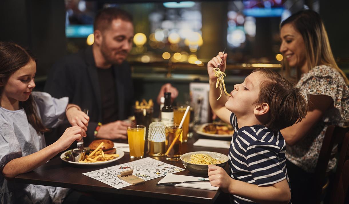 familie på O`Learys skien