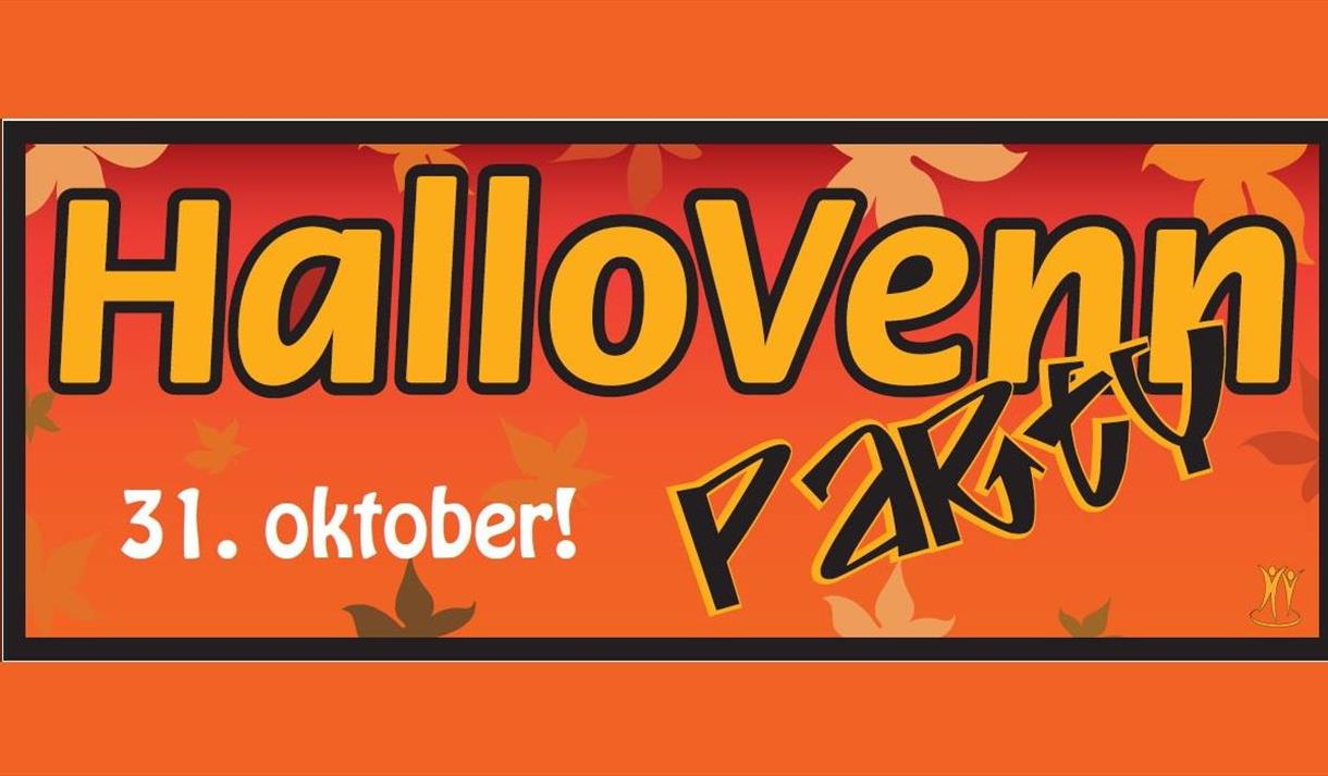 orange plakat med tekst om halloween
