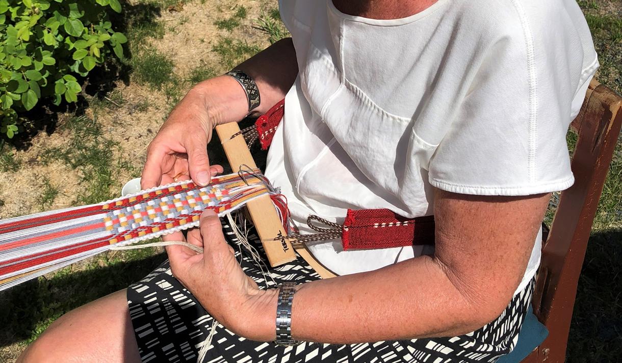 Brikkevev, håndverk, husflid, Vest-Telemark museum Eidsborg.