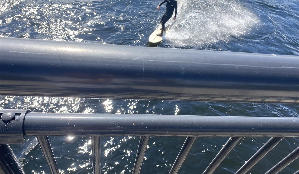 Nic Frazier i full fart opp mot gangbrua