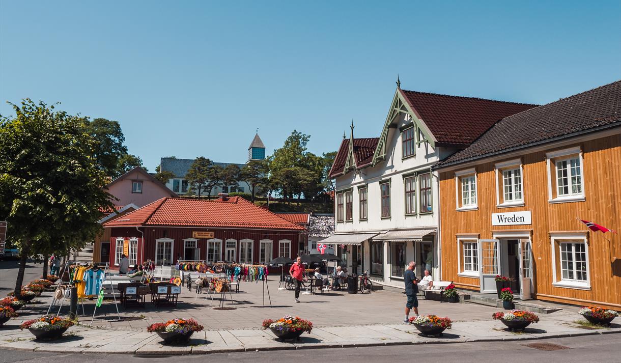Torget i Langesund sommer