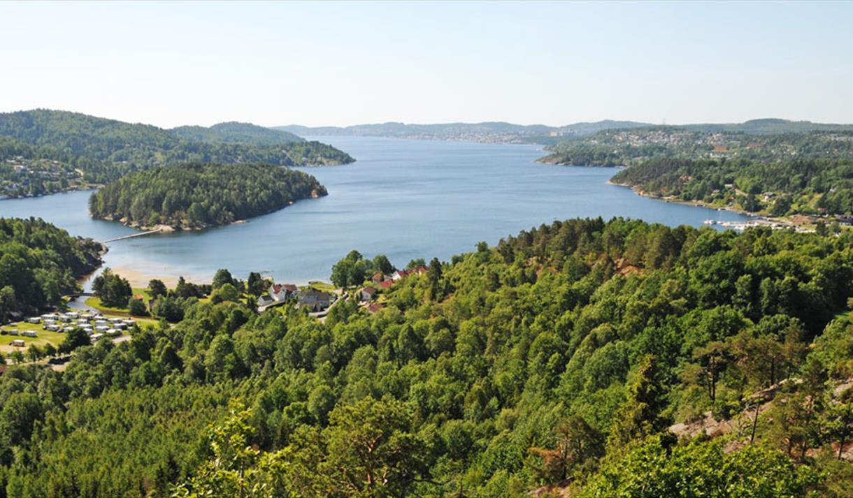 Dronebilde av Presteåsen