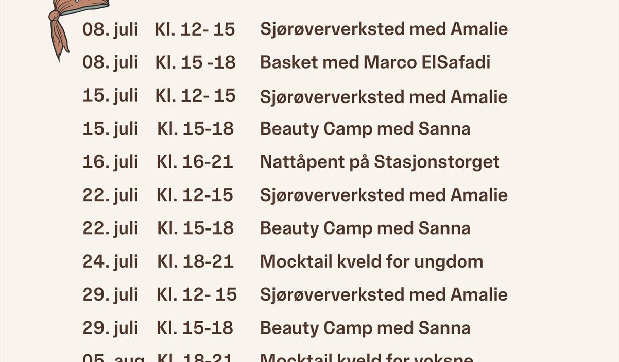 Sommerprogram Kragerø Stasjon 2026
