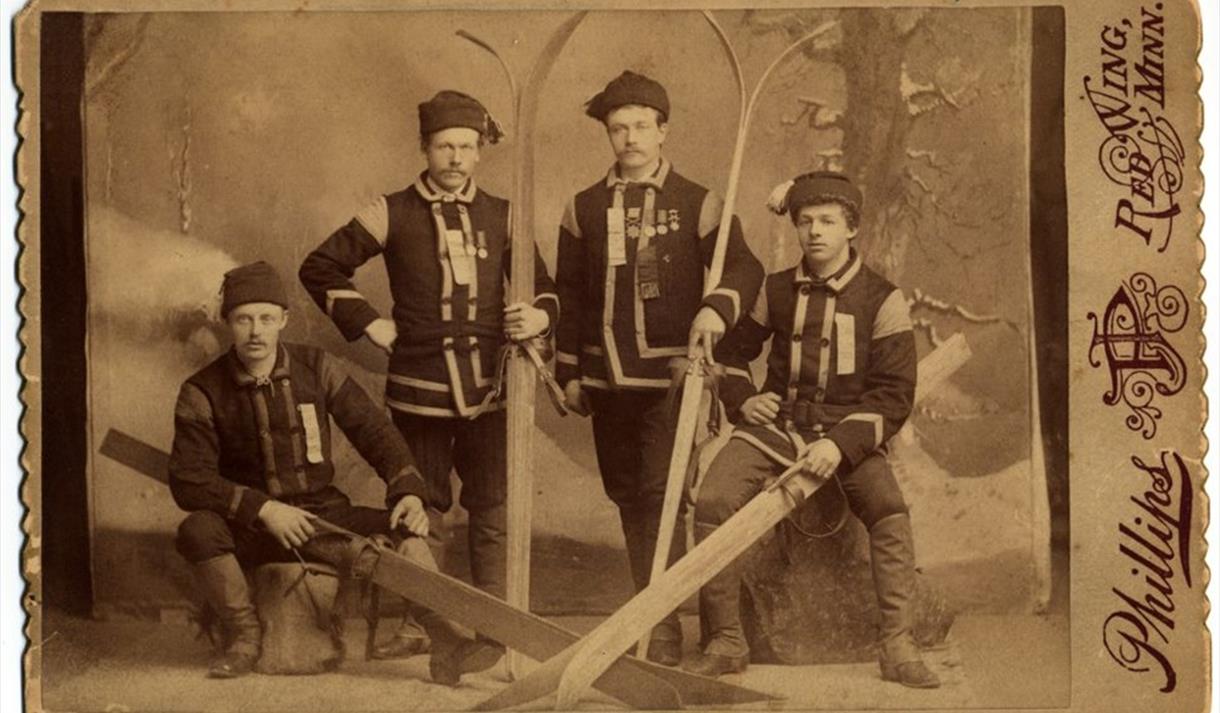 The Sky Crashers 1890 - P. Henningsen, brørne Hemmestveit, B. L. Hjermstad, Norsk Skieventyr Morgedal.