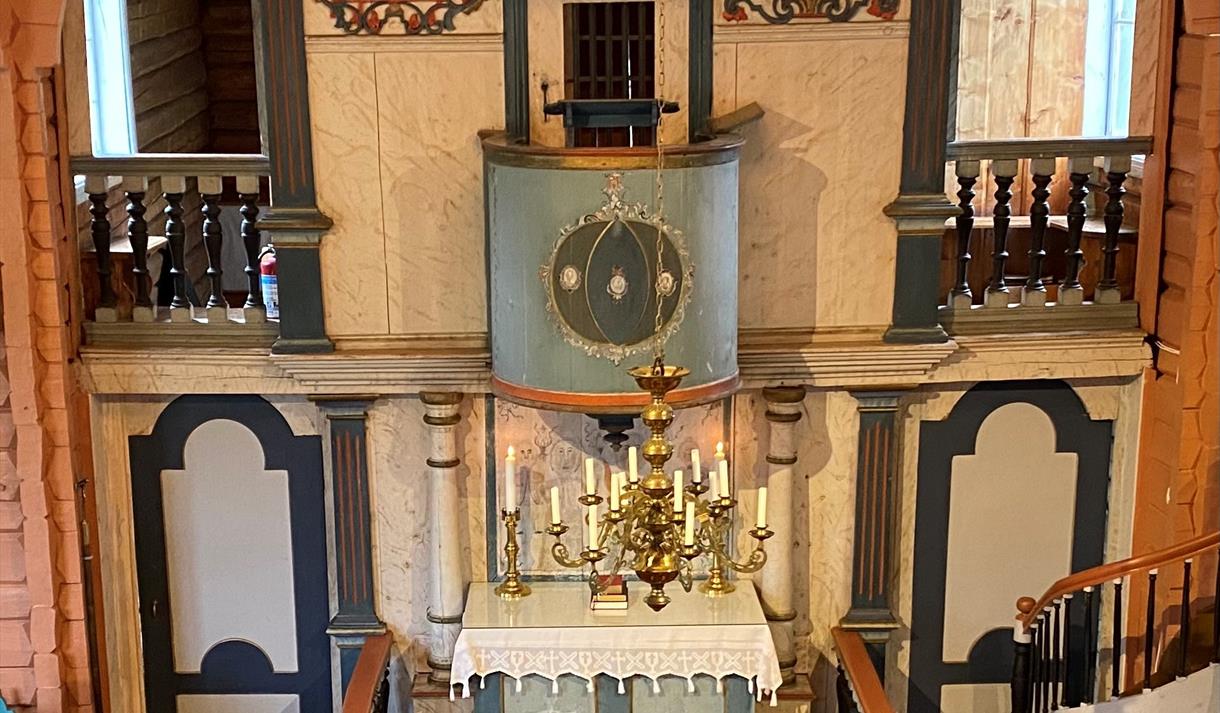 Interiør Åmotsdal kyrkje