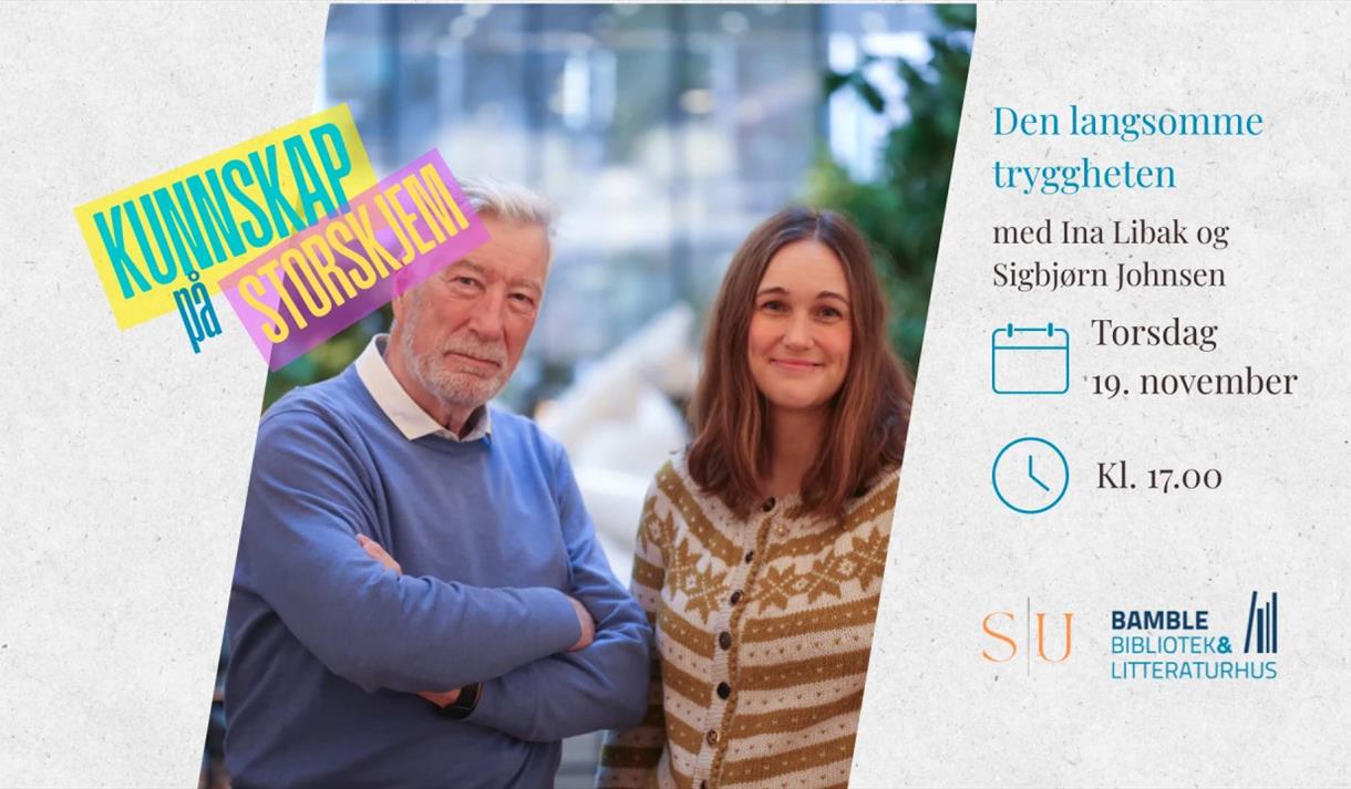 plakat med bilde av en mann og dame