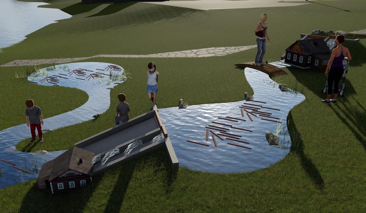 Fløtningsmodell i Morgedal