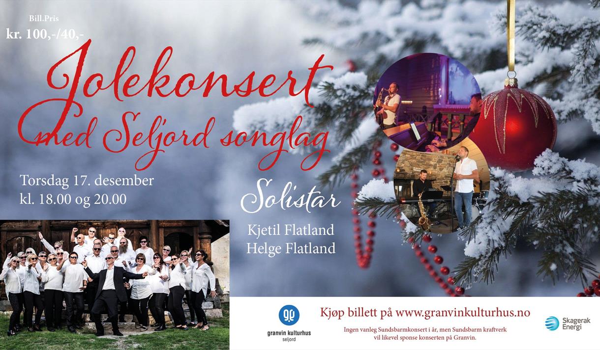 Plakat Jolekonsert med Seljord songlag
