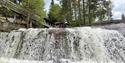 fossen på Fossumsanden Camping og hytteutleie