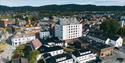 dronebilde av Hotell Vic