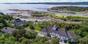 dronebilde av Langesund bad og området rundt hotellet